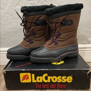 Lacrosse La Plagne Women’s Outdoor Boots, Brown Color, Size 10W.